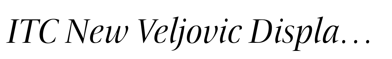 ITC New Veljovic Display Book Italic